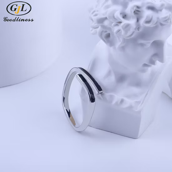 Anello aperto con colla in argento sterling S925 con colla smaltata e zirconi