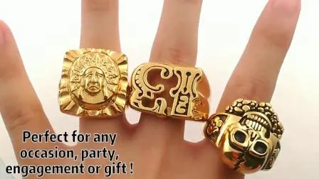 Anello da dito da uomo in acciaio inossidabile con pietra colla di resina