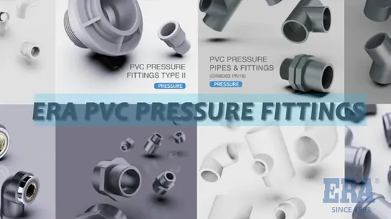 Raccordi per tubi a pressione in plastica/PVC di marca Era.  Anello riduttore standard DIN certificato DVGW